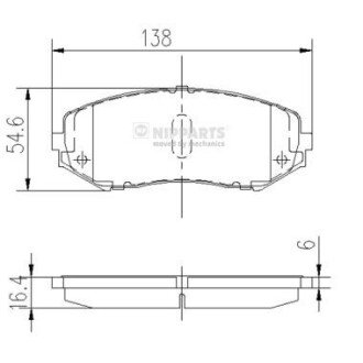 Гальмiвнi колодки дискові NIPPARTS J3608029