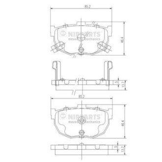 Гальмiвнi колодки дискові NIPPARTS J3610505