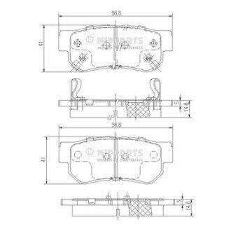 Гальмiвнi колодки дискові NIPPARTS J3610509