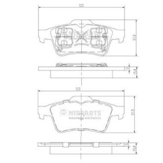 Гальмiвнi колодки дискові NIPPARTS J3611045