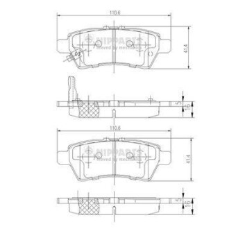 Гальмiвнi колодки дискові NIPPARTS J3611050