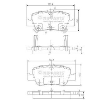 Гальмiвнi колодки дискові NIPPARTS J3612033