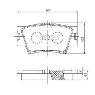 Гальмiвнi колодки дискові NIPPARTS J3612035