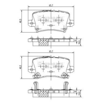 Гальмiвнi колодки дискові NIPPARTS J3614018