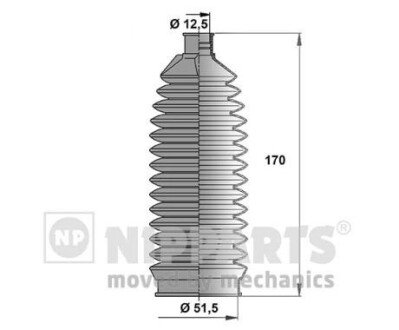 Пильовик рульового механізму NIPPARTS N2844010