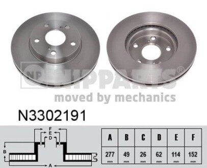 Гальмiвний диск NIPPARTS N3302191