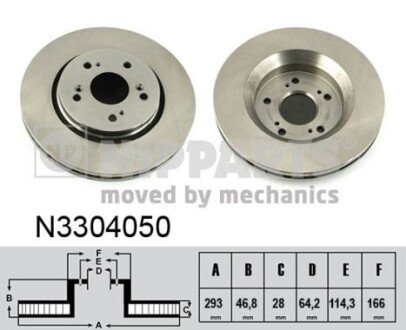 Гальмiвний диск NIPPARTS N3304050