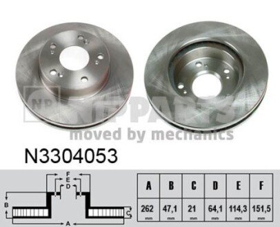 Гальмiвний диск NIPPARTS N3304053