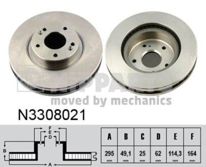 Гальмiвний диск NIPPARTS N3308021