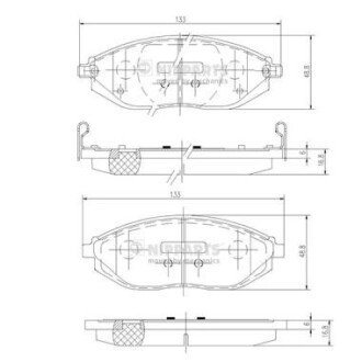 Гальмiвнi колодки дискові NIPPARTS N3600916