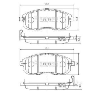 Гальмiвнi колодки дискові NIPPARTS N3601099