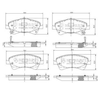 Гальмiвнi колодки дискові NIPPARTS N3602133