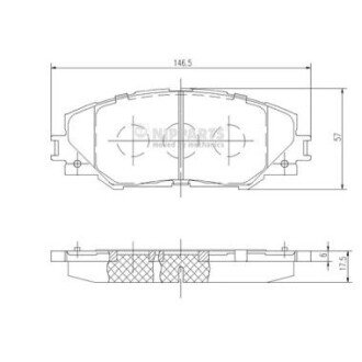 Гальмiвнi колодки дискові NIPPARTS N3602138