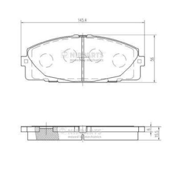Фото гальмівні колодки NIPPARTS N3602144 Гальмівні колодки NIPPARTS N3602144