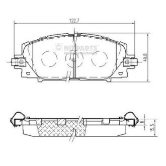 Гальмiвнi колодки дискові NIPPARTS N3602148