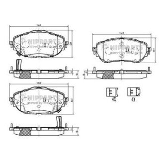 Гальмiвнi колодки дискові NIPPARTS N3602150