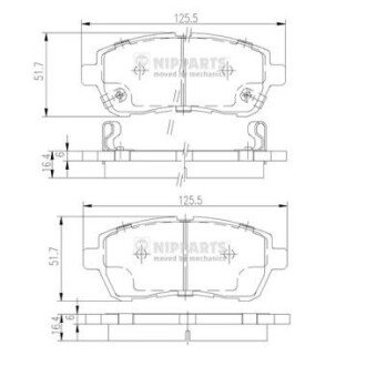 Гальмiвнi колодки дискові NIPPARTS N3606022