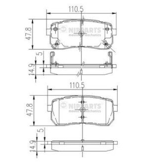 Гальмiвнi колодки дискові NIPPARTS N3610308