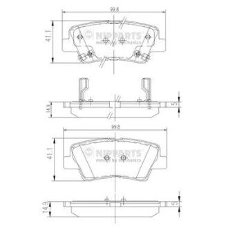 Гальмівні колодки NIPPARTS N3610311