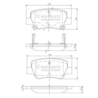 Гальмiвнi колодки дискові NIPPARTS N3612042