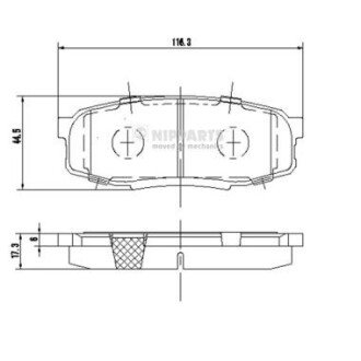 Гальмiвнi колодки дискові NIPPARTS N3612043 (фото 1)