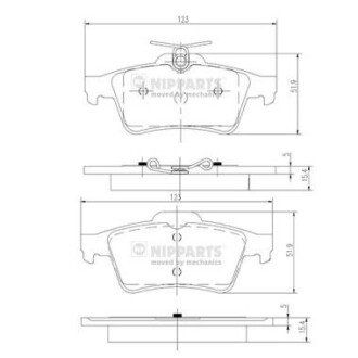 Гальмiвнi колодки дискові NIPPARTS N3613022