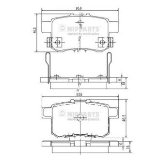 Гальмiвнi колодки дискові NIPPARTS N3614020