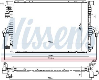 Радіатор охолоджування NISSENS 606088