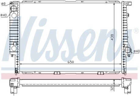 Радіатор охолоджування NISSENS 60622A