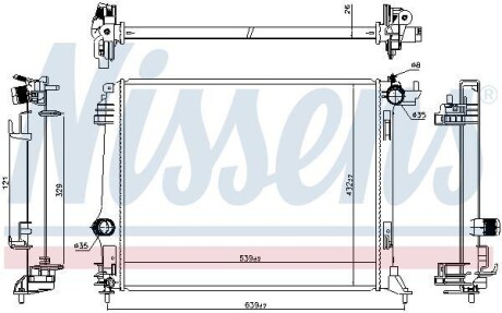 Радіатор системи охолодження NISSENS 606474