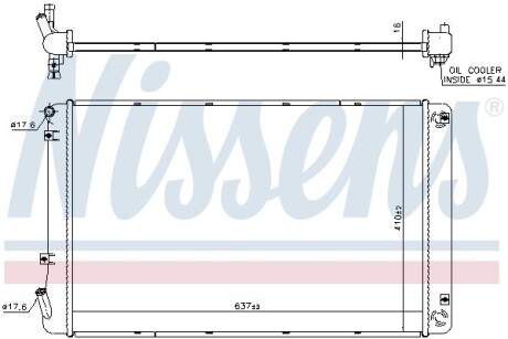 Радіатор охолоджування NISSENS 606608