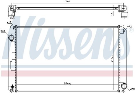 Радіатор охолодження двигуна NISSENS 606610