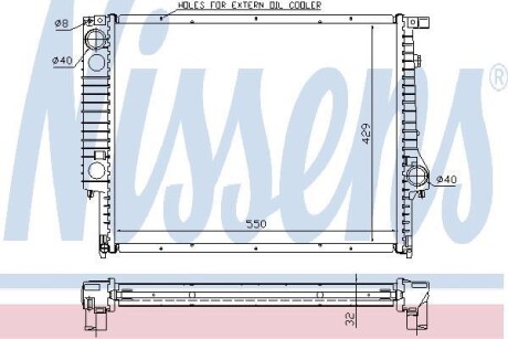 Радіатор охолодження двигуна NISSENS 60759A