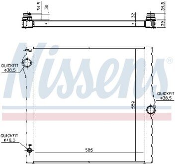 Радіатор охолоджування NISSENS 60825