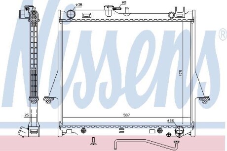Радіатор охолоджування NISSENS 60854