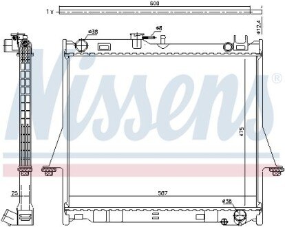 Радіатор охолодження NISSENS 60856