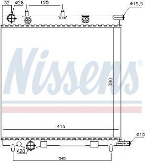 Радіатор охолоджування NISSENS 61284 (фото 1)