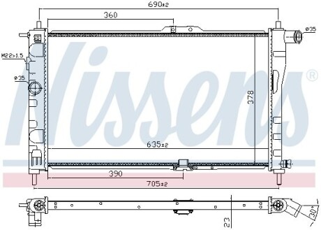 Радiатор NISSENS 61651A