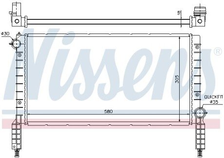 Радіатор охолоджування NISSENS 61768