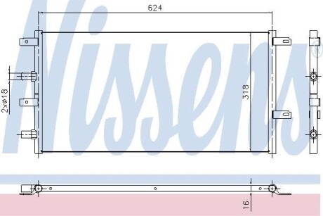 Радіатор двигуна NISSENS 61966