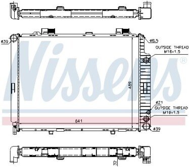 Радіатор охолодження MERCEDES E-CLASS W 210 (95-) NISSENS 62691A