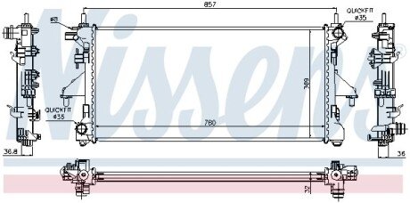 Радіатор охолоджування NISSENS 63556