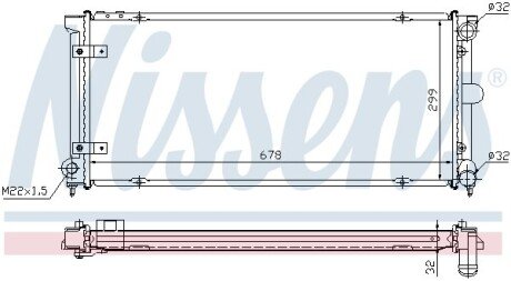 Радіатор охолоджування NISSENS 640041