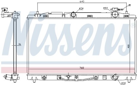 Радіатор охолодження TOYOTA CAMRY (XV4) (07-) 3.5 i V6 NISSENS 646812