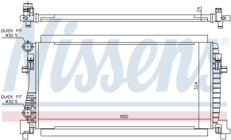 Радіатор охолодження VAG NISSENS 65317