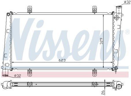 Радіатор охолоджування NISSENS 65551A