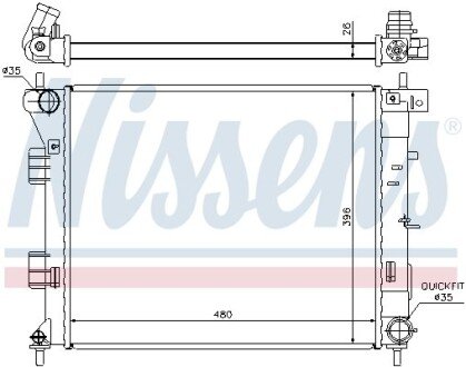 Радіатор охолоджування NISSENS 67607 (фото 1)