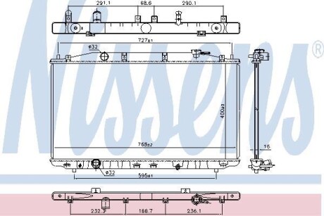 Радіатор охолоджування NISSENS 681373