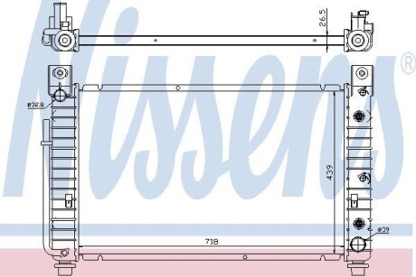 CHEVROLET Радіатор системи охолодження двигуна TAHOE 4.8, 5.3 99- NISSENS 69092