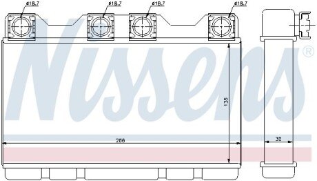 Радіатор опалювача салону NISSENS 70515